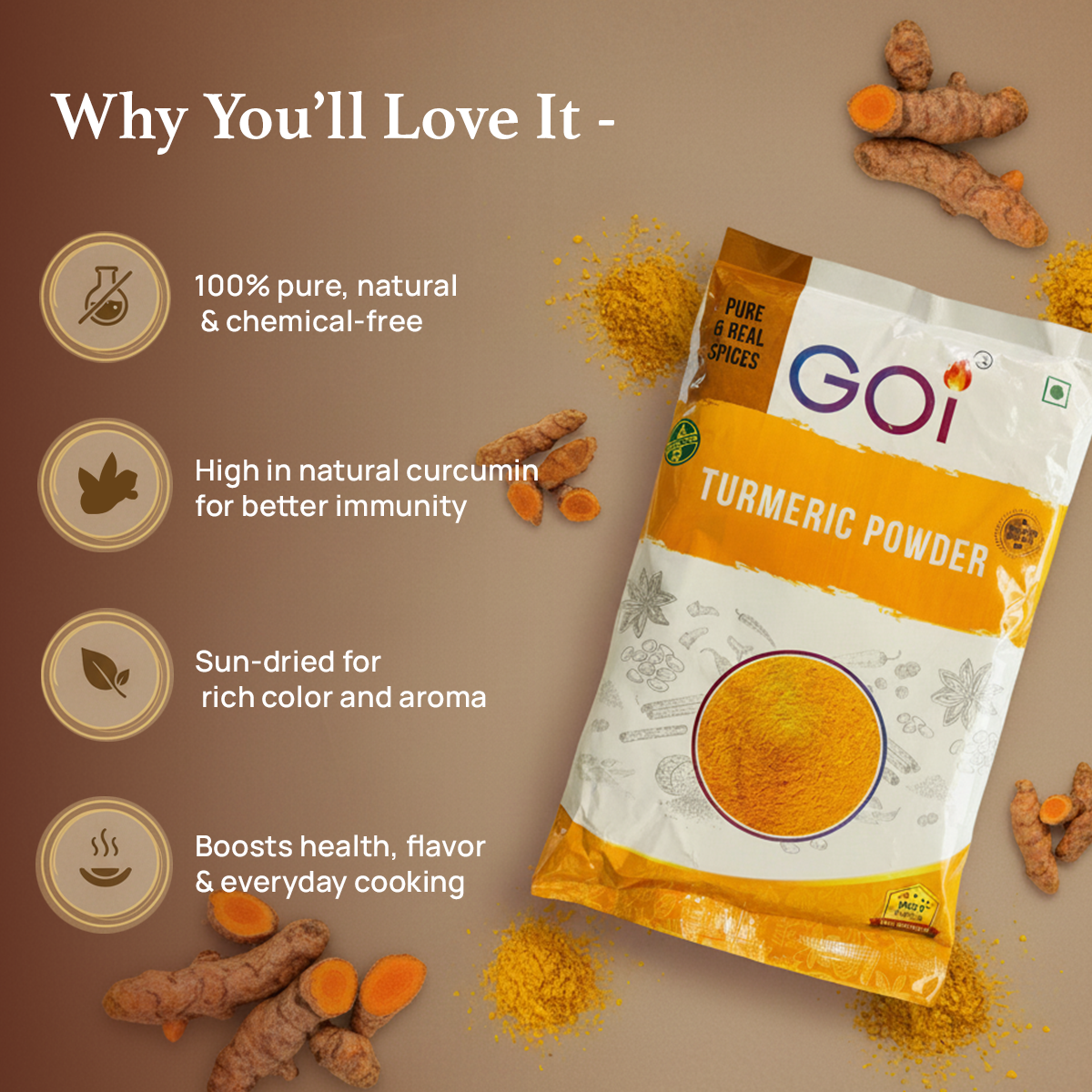 Turmeric Powder – Pure Haldi, Rich in Colour & Goodness